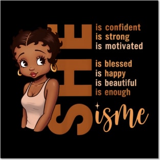 She is enough, She is Me, Black Betty Boop Edition Posters and Art